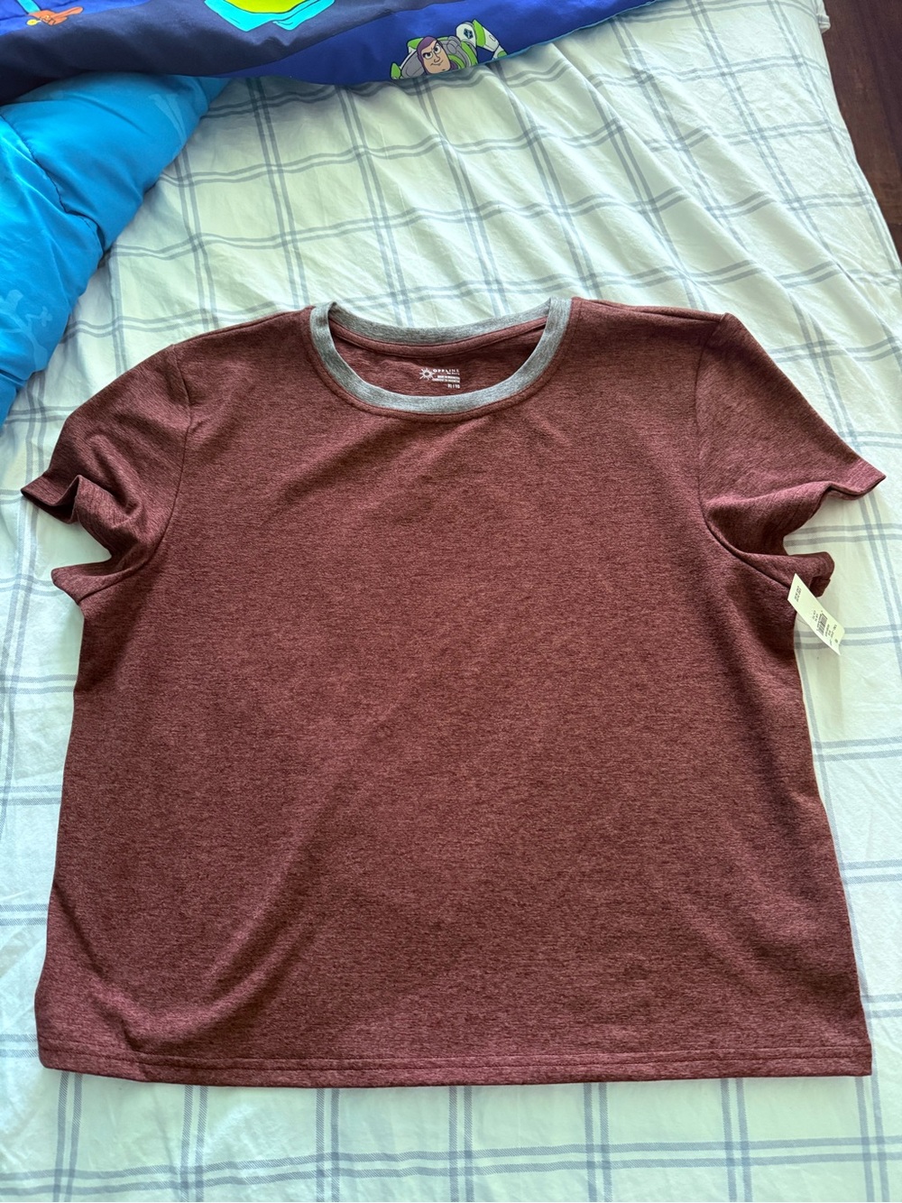 aerie OFFLINE Heathered Burgundy Short-Sleeve T-Shirt
